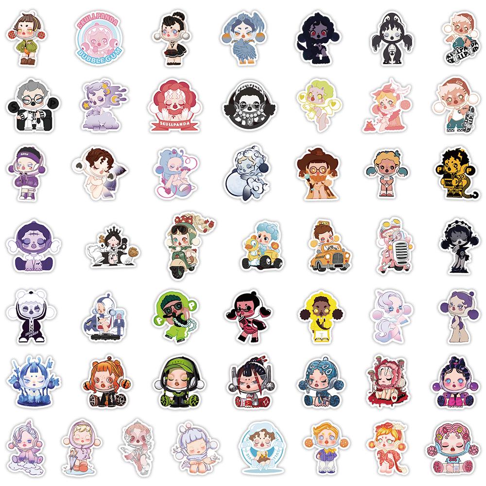 50 Cute Cartoon Graffiti Stickers - Waterproof Decorative Stickers for Water Bottles and Phones