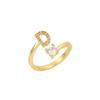 26 Letters Adjustable Open Ring: Women's Niche Design for Index or Pinky Finger - Fashionable Korean Style