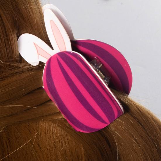 Yousheng Hair Claw Easter Bunny Design Back Head Hair Clip Anti-slip Teeth Strong Grip Shark Hair Clip Lightweight Versatile Hair Accessory