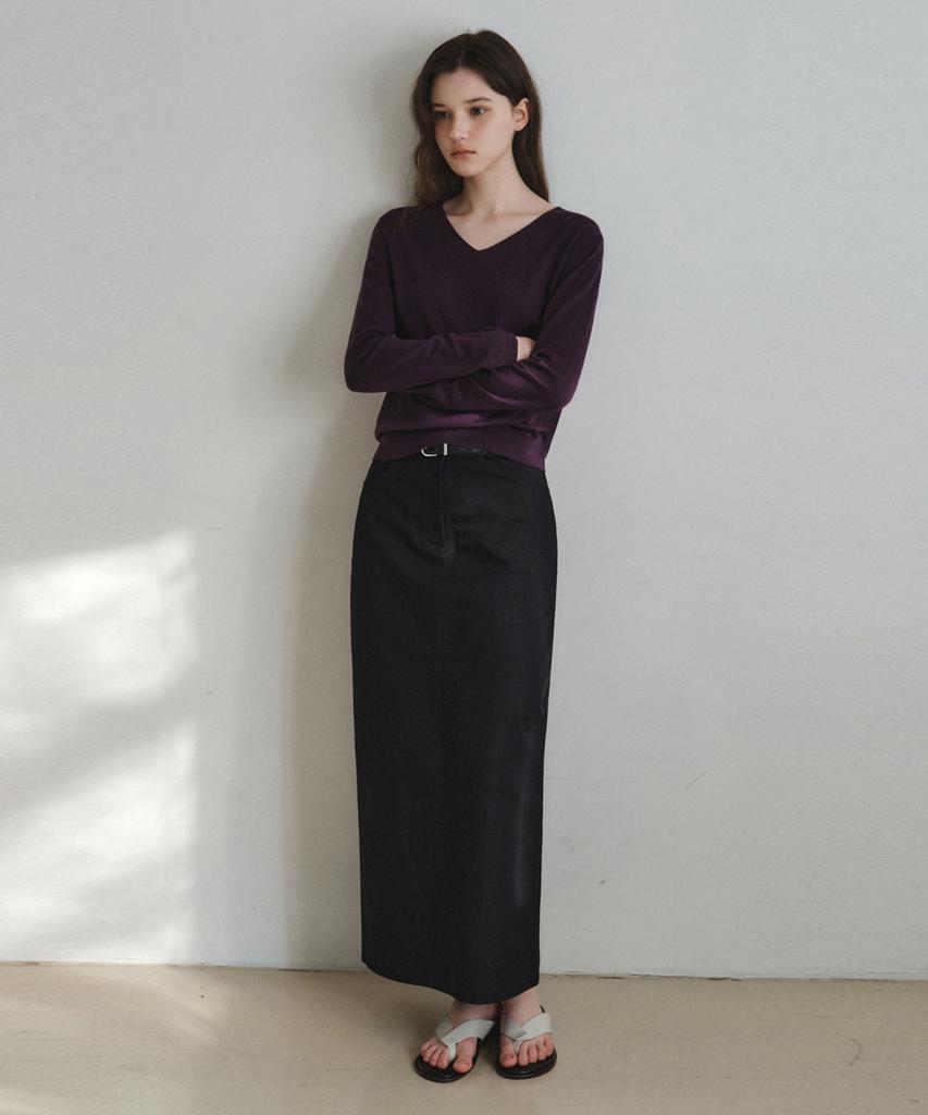 Wednesday Oasis For Woman Pure Cotton Long Skirt_Black(W26Sk02)