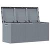 Garden Storage Box Gray PP Rattan 270 L