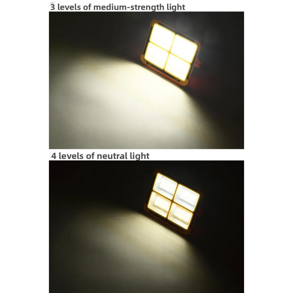 Super Bright Solar Handheld Spotlight - High Power Rechargeable LED Lantern for Outdoor Camping Garden - IP67 Waterproof