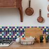 50pcs 3D Waterproof Self-Adhesive Mosaic Tile Wall Stickers, Easy to Install, Suitable for Kitchen Bathroom and Home Decoration