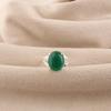 Green Onyx Cab Gemstone 925 Sterling Silver Handmade Jewelry Proposal Ring For Gift RR-75-30