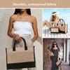Women Jute Tote Bag Burlap Tote Bag Patchwork with Pouch Reusable Gift Tote Bag Commuting Bag for Wedding Birthday Holiday