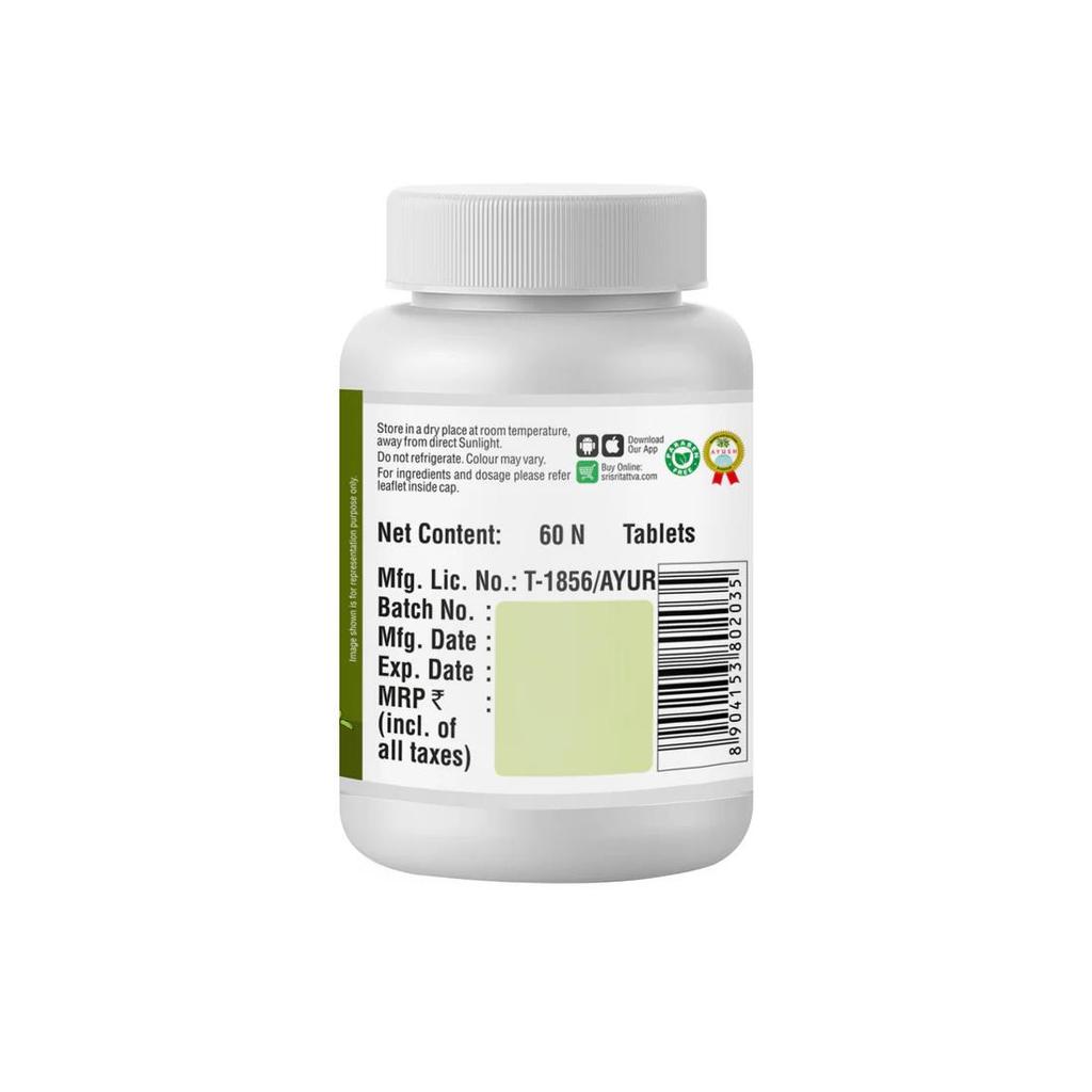 Sri Sri Tattva Shankhpushpi Tablets – Classical Ayurvedic Herbal Supplement, 60 Tabs | 500 Mg