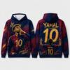 Abstract Soccer Art 3D Print Hooded Sweatshirt Long Sleeve Parent-Child Pullover Comfortable Loose Outerwear for Casual Wear Top