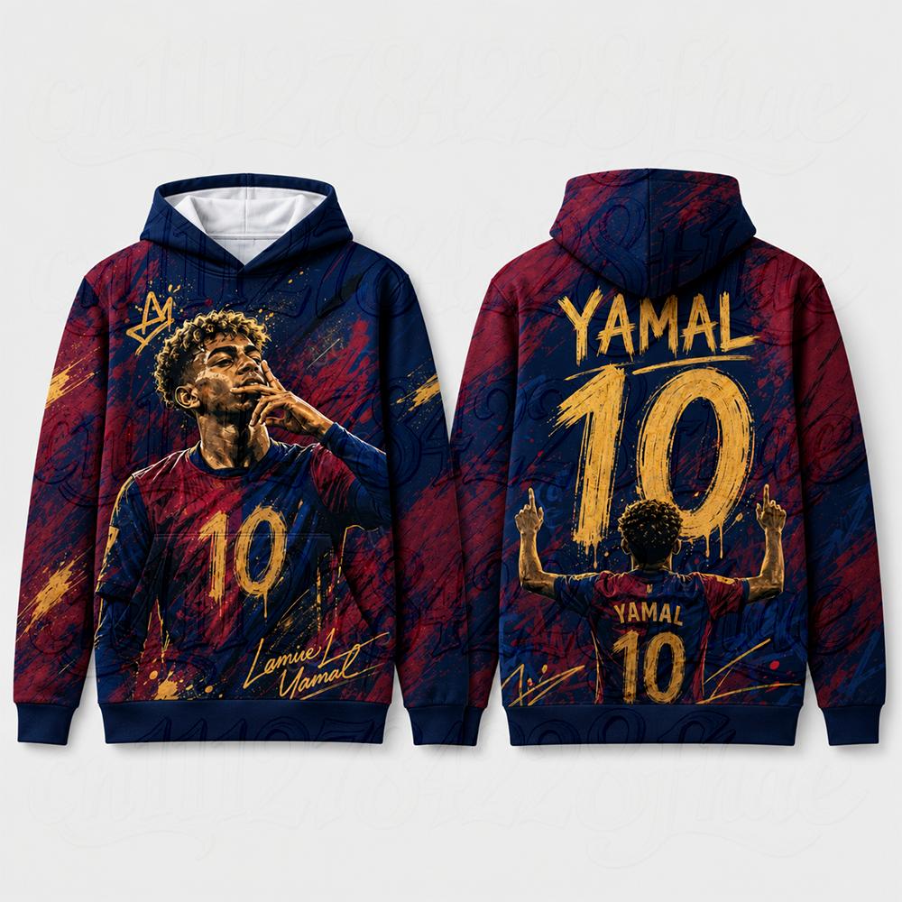 Abstract Soccer Art 3D Print Hooded Sweatshirt Long Sleeve Parent-Child Pullover Comfortable Loose Outerwear for Casual Wear Top
