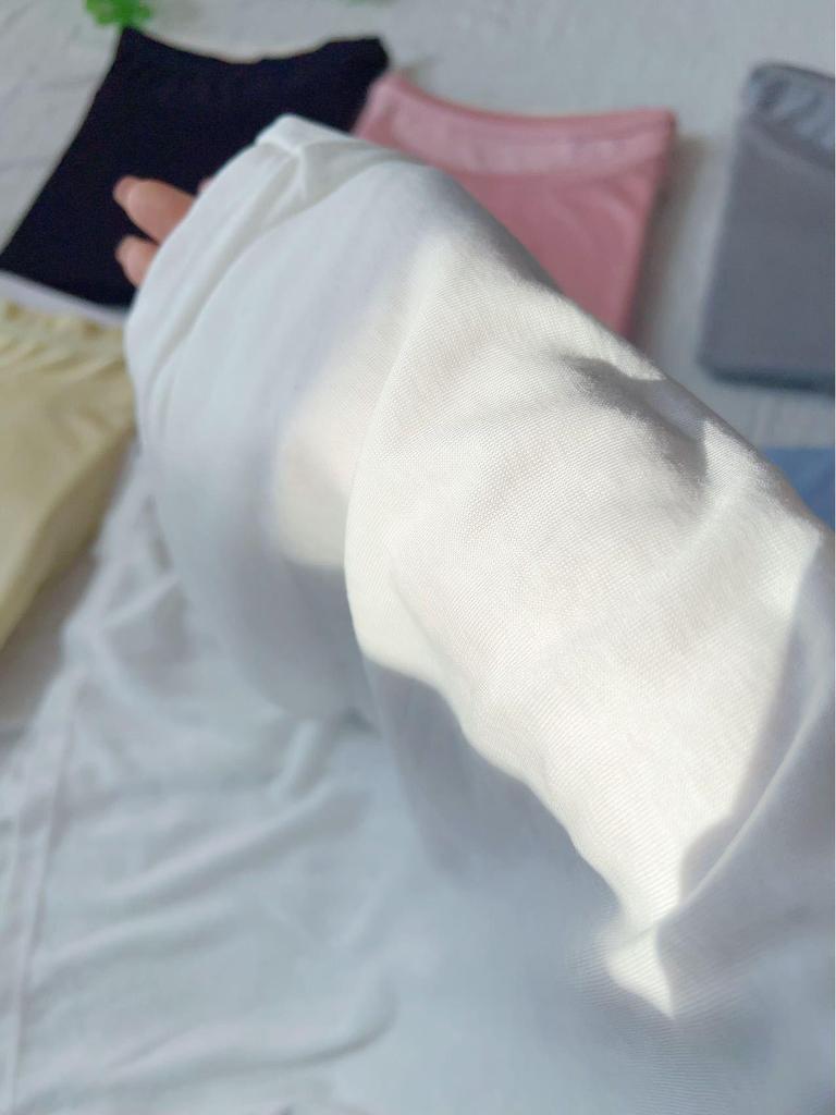 Women's Lyocell Tencel Long Sleeve Round Neck Loose Knit Sunscreen Cover-Up Top