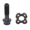 Bike Washer and Screw Set Ti Alloy Black Color Half Moon Design Front Derailleur Fixing Screw and