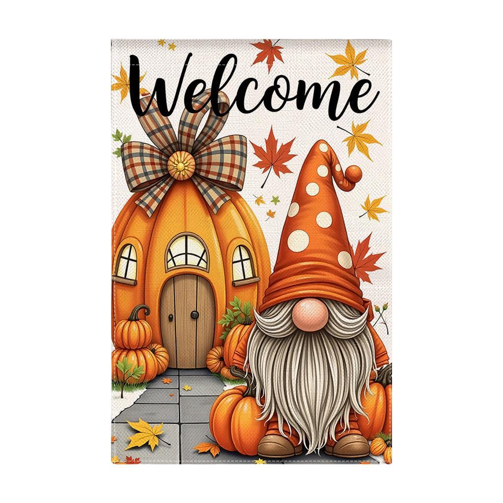 Durable Thanksgiving Fall Garden Flag Outdoor Yard Decoration Thanksgiving Banners for Autumn Party Home Decor