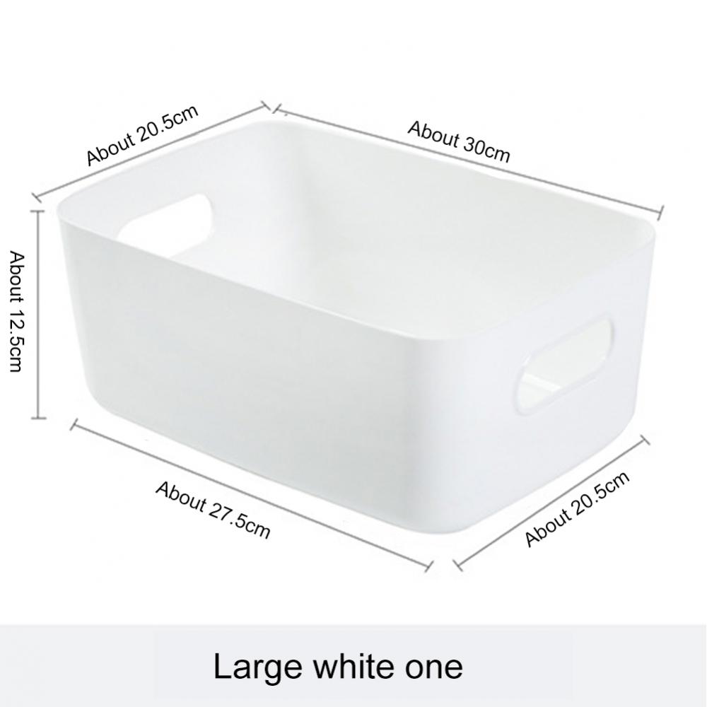 Plastic Sundries Storage Basket Desktop Cosmetic Snack Organizer Household Kitchen Bathroom Sorting Box Container with Handle