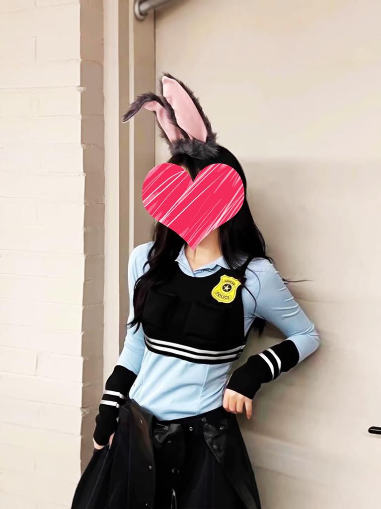 Angel Heart (G&J) Zootopia Judy Hopps Cosplay 17-Piece Set, Disney Judy Bunny Girl, Halloween Cosplay, Pirate Costume, Fairytale Style (XL)