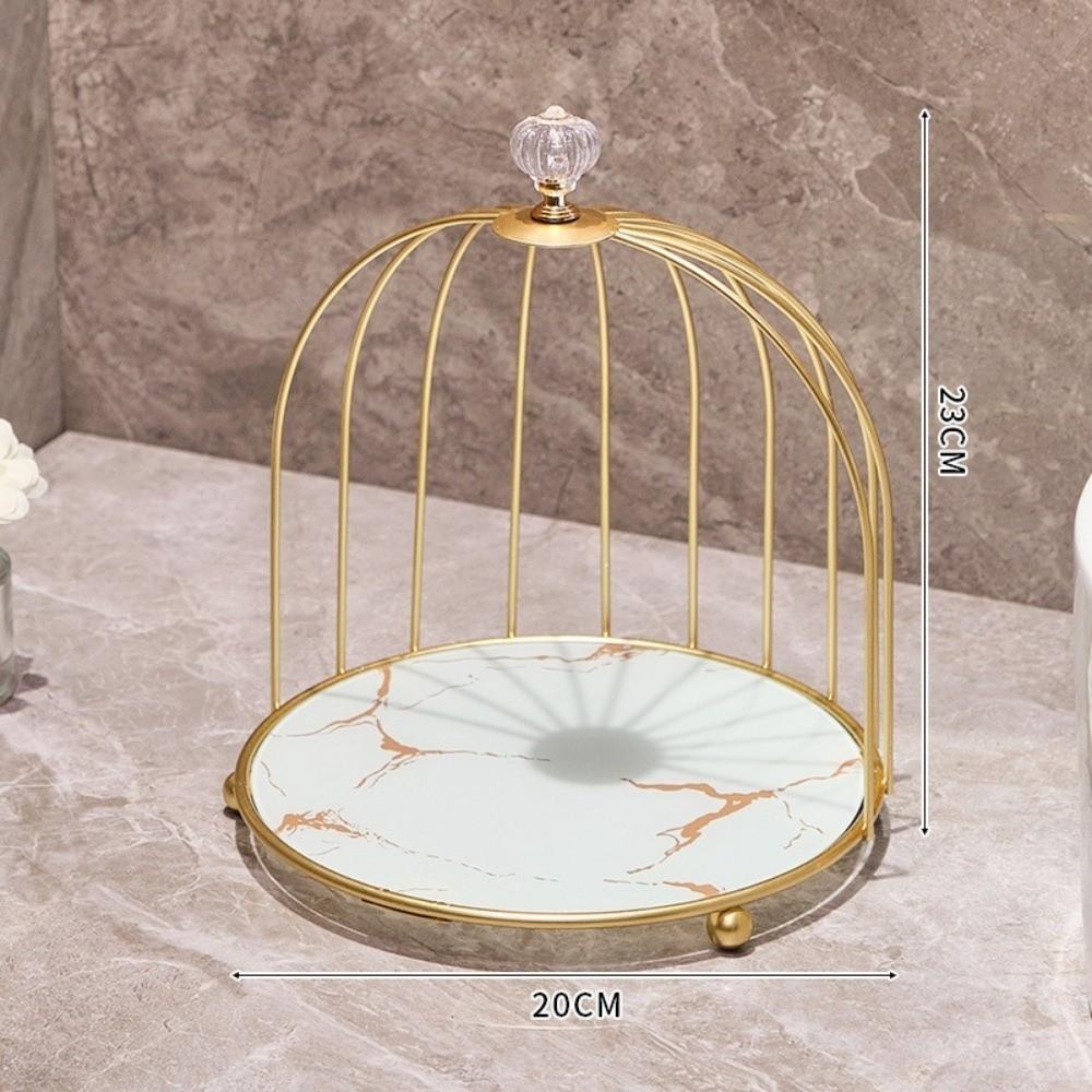 Double-layer Makeup Storage Shelf Large-capacity Bird Cage Holder Cosmetic Shelf  Storage Rack
