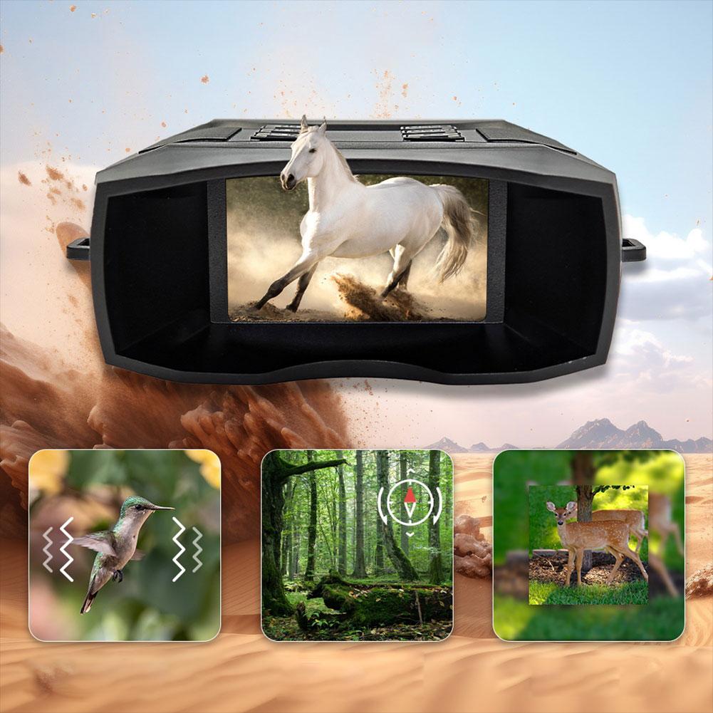 5K Infrared Night Visions Binoculars 10X Digital Zoom Outdoor HD Telescope Camera 5000mAh Rechargeable Hunting Camera for Adults