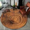 Latest 3D Color Wood Grain Lines Round Area Rug Carpet Rug for Living Room Bedroom Sofa Child Playroom Decor Pet Non-slip Gift
