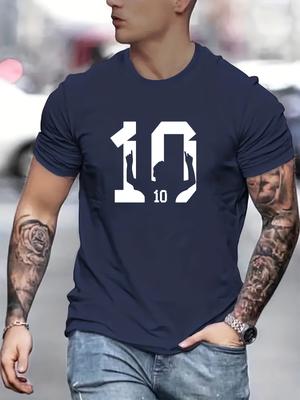 Summer 2025 New Mens Tshirt 10 Printed Tshirt Messi Football Breathable and Lightweight Polyester Mens Tshirt