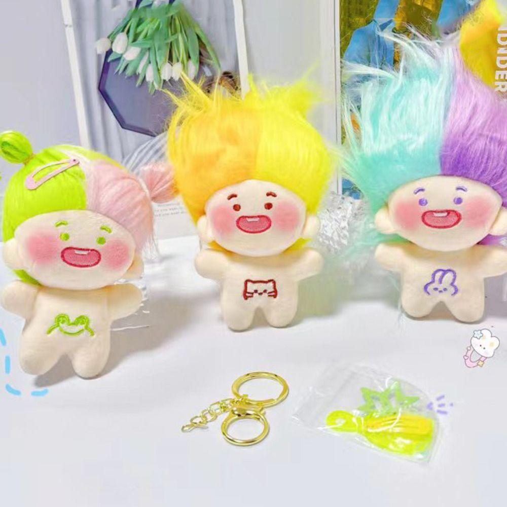 Key Chain Style Missing Teeth Cotton Doll No Clothes Toothless Doll Key Chain  Children's Toys