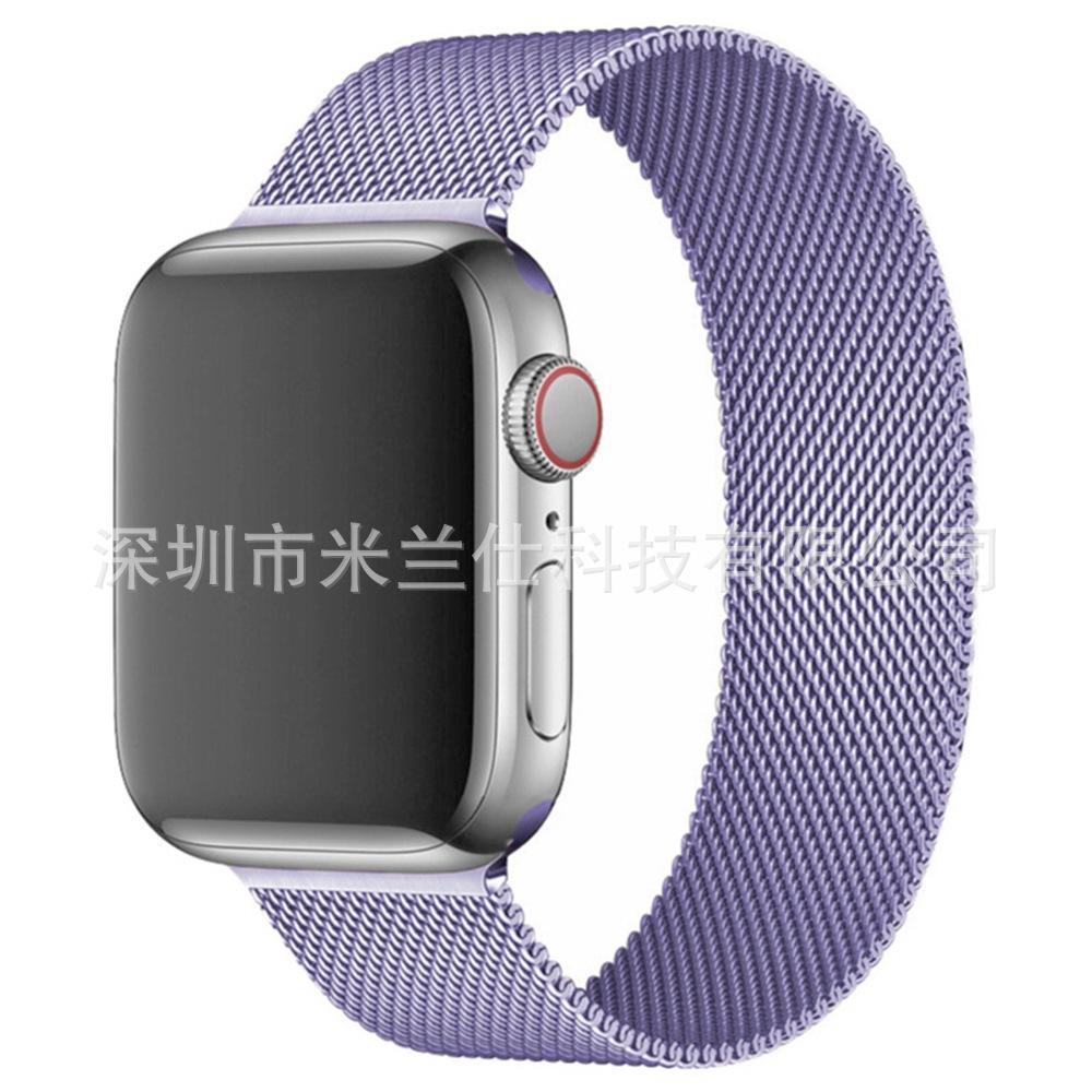 Milanese Loop Band for Apple Watch S11 Ultra2 SE 10 9 8 7 6 5, Metal Magnetic Clasp Replacement Strap, Silver 42/44/45/46/49mm
