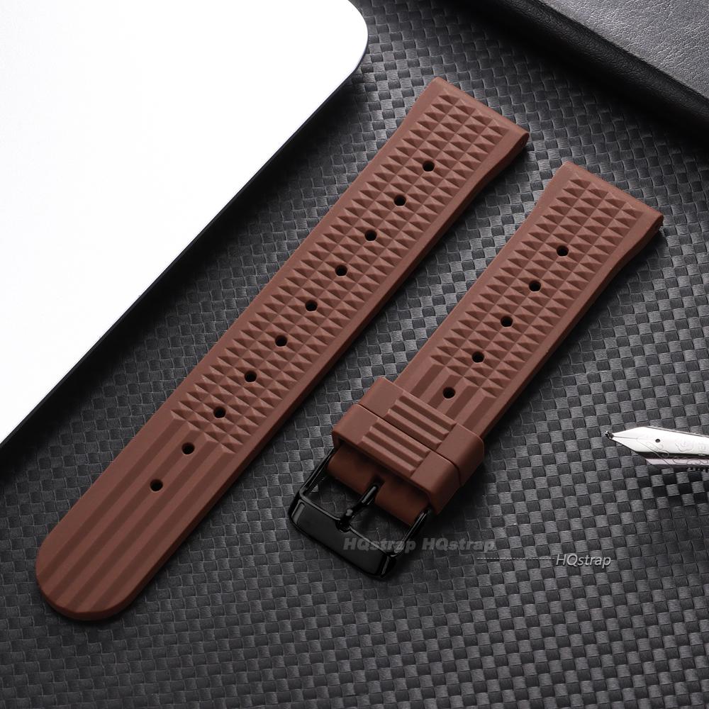 Premium Rubber Watch Band for Seiko Soft Universal 20mm 22mm Silicone Strap Replacement for Water Ghost Waterproof Watchbands