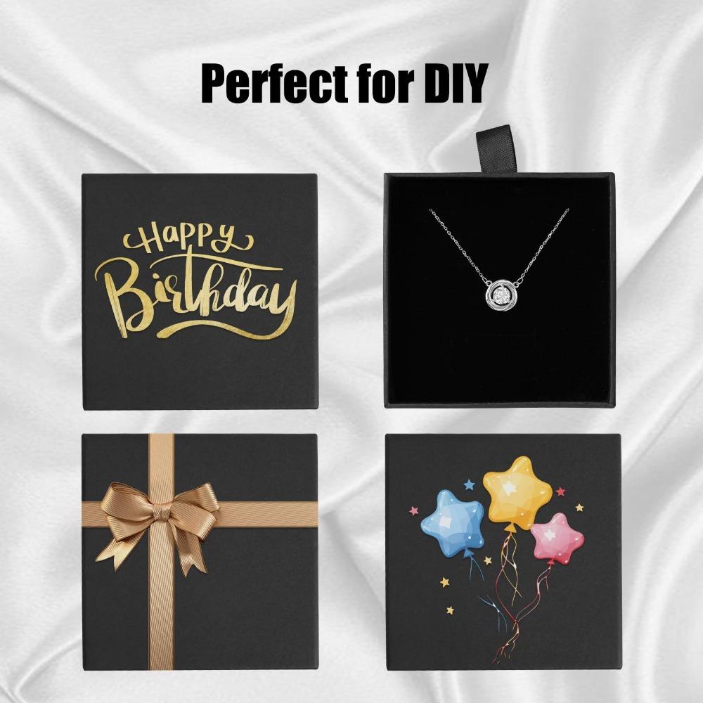 8pcs Kraft Paper Jewelry Gift Boxes Storage Containers with Lids Cardboard Jewelry Boxes for Necklace Ring Earring Display Box