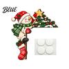Seasonal Festive Store Display Wooden Christmas Door Topper 2D Flat Santa Claus Elk Snowman Cat Easy Install Frame Decor Corner Sign Funny