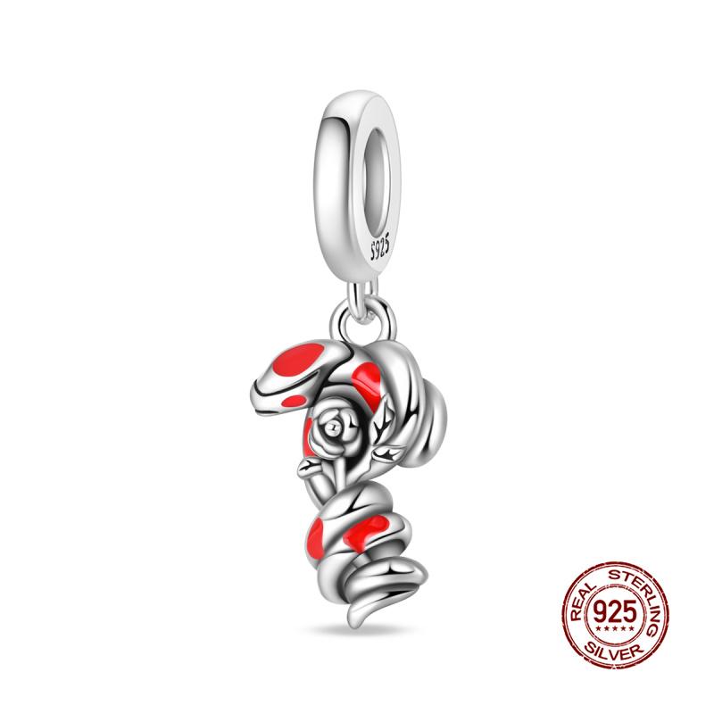 Original Charms Copper Tarot Cards & Snake Charm Beads Fit 3Mm Original Bracelet Necklace Women Diy Fine Jewelry Gift New In