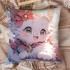 1pc, Cute And Adorable Cat Printed Pillowcase, Double-Sided Print, Zipper Closure, Perfect for Decorating Offices, Living Rooms, And Bedrooms, As Well