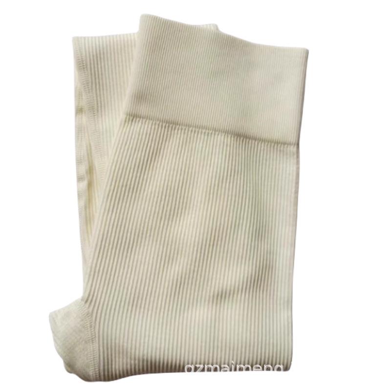 

Женские бесшовные эластичные леггинсы в рубчик для йоги - Дышащие, быстросохнущие, с эффектом подтяжки бедер, посадка до девятой точки для занятий спортом на открытом воздухе и фитнесом L (150-180 lbs) покинуть белый