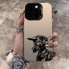 Fashion Motorcycle Helmet Girl Silver IMD Phone Case For IPhone 11 12 13 14 15 16 17 Air Pro Max Plus 16 17 E Shockproof Cover
