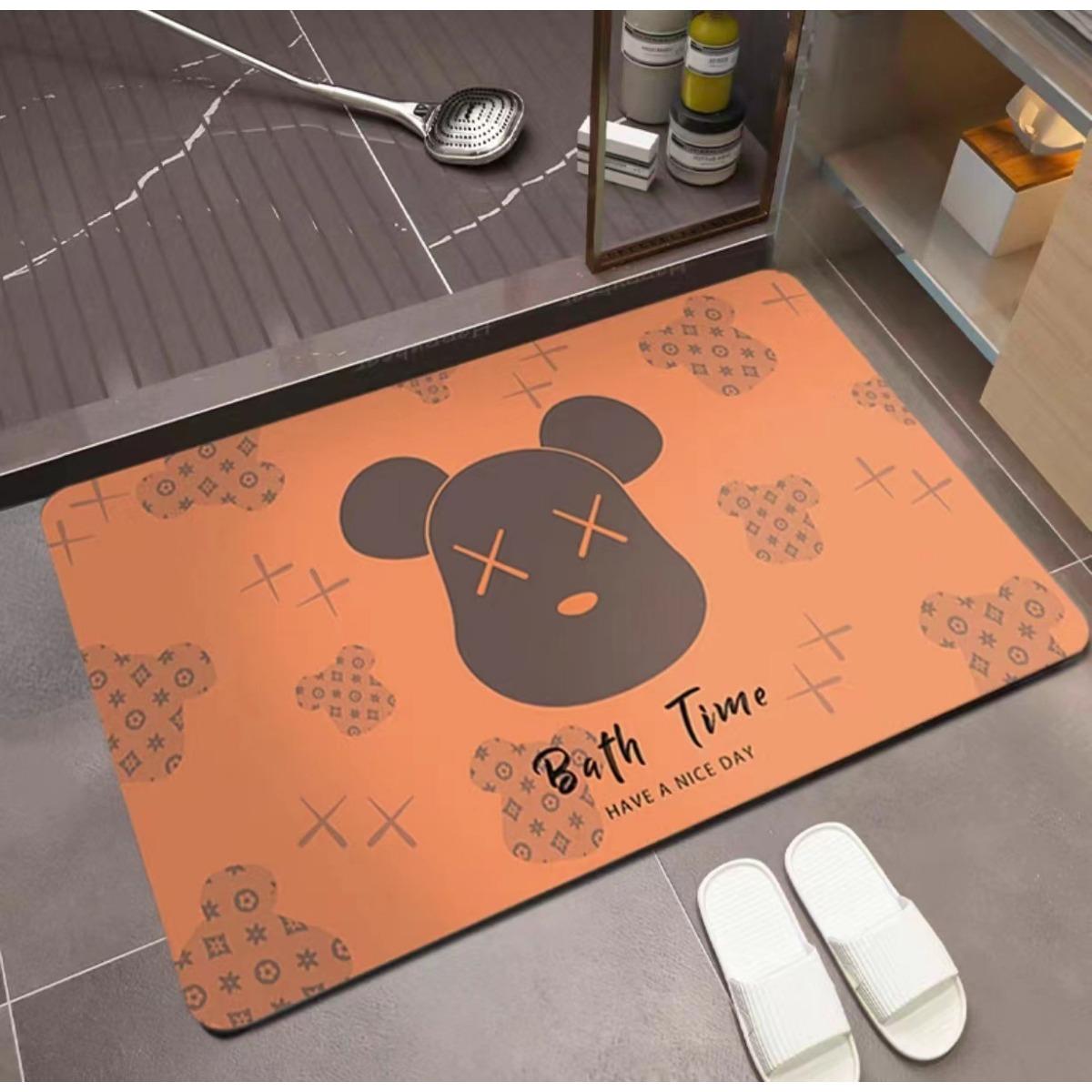 

Диатомовая грязь ванна абсорбирующий мягкий ковер быстросохнущий туалет дверь нескользящий коврик Violent Bear простой ветрозащитный ковер 40 * 60cm