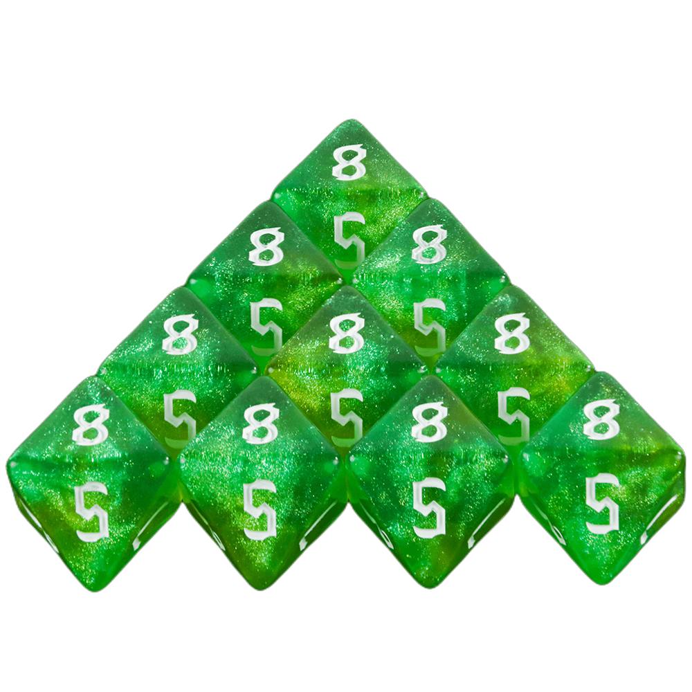 Multi-sided Dice 10pcs 8 Sided Game Dice for DND TRPG Board Game Mixed Colors DND Dice