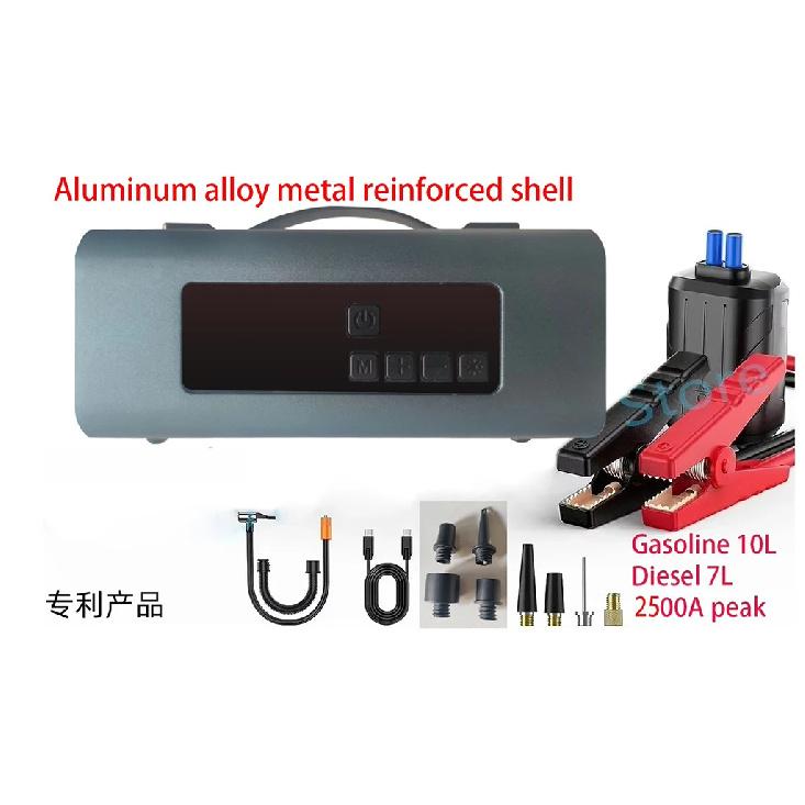 

OEMG car starting power supply12V, tire inflation pump, blower deflation and suction, 150PSI USB charging LED lighting 6IN1 10L alloy metal 22000mAh