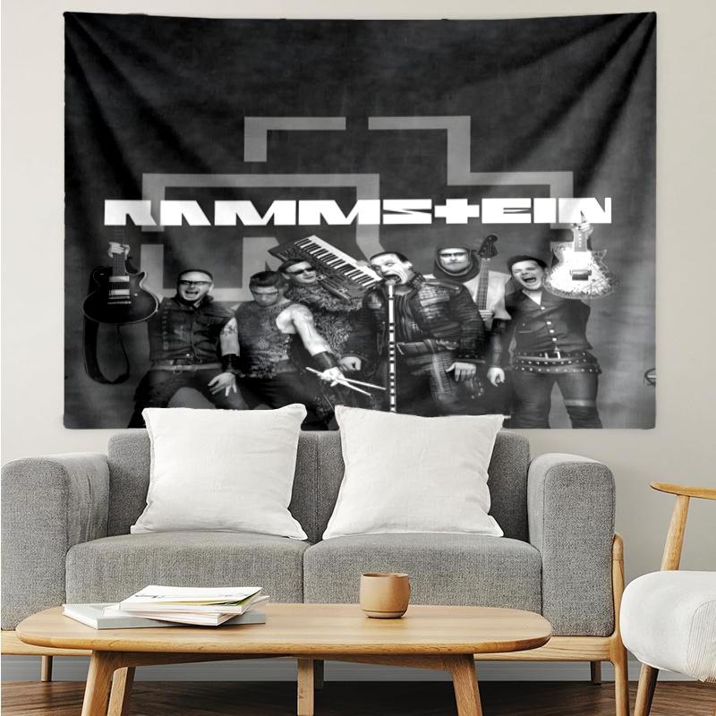 Rammstein Tapestry, Wall Hanging Tapestry, Pattern Tapestry for Dorm Bedroom Living Room Wall Art Photography Backdrop