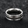 Titanium Steel Brushed Combination Ring, Simple Trendy Wedding Engagement Couple Pairing Ring