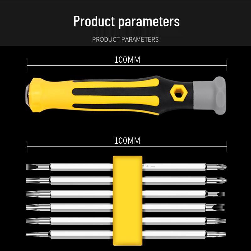 Multi-Function Small Screwdriver Set: Phillips, Torx, Triangle, Slotted, Double-Ended