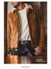 Madden Retro Cord-Reversjacke mit Futter aus Lammwoll-Imitat – Herrenmantel aus dicker Baumwolle für Herbst und Winter