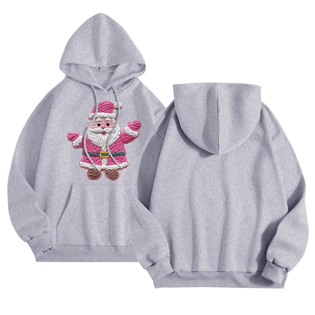 Women's Round Neck Long Sleeve Casual Printed Top Hooded Sweatshirt