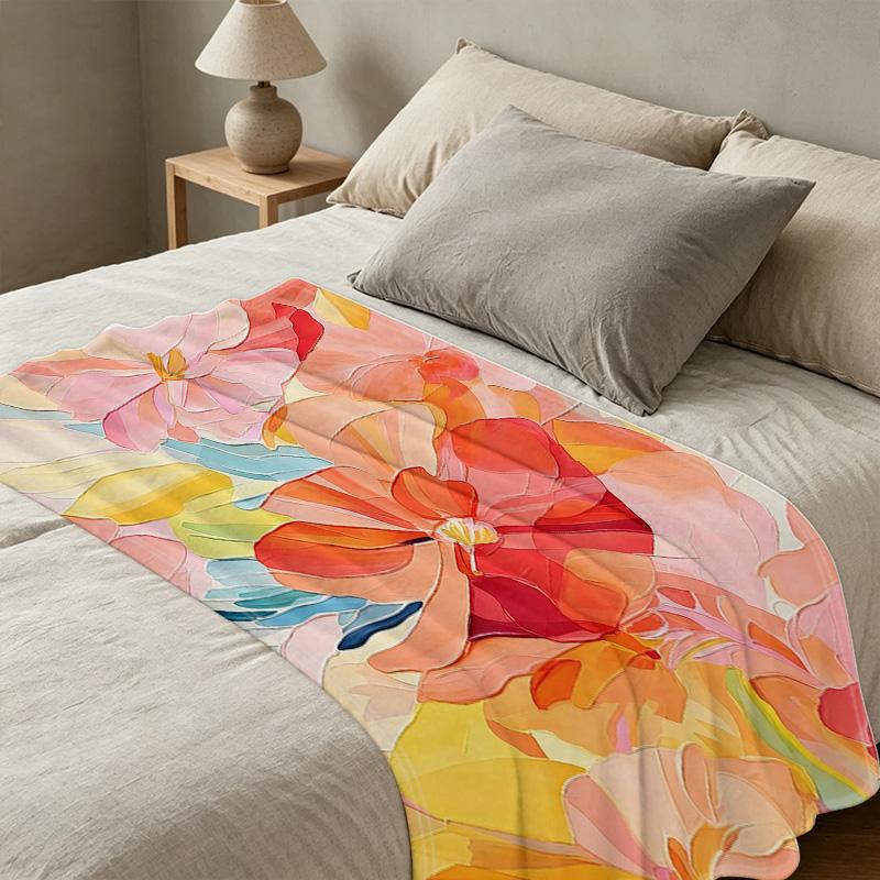 Pill-Resistant Soft Flannel Fleece Blanket Skin-Friendly All-Season Warm Throw, Decorative for Home, Christmas & Halloween