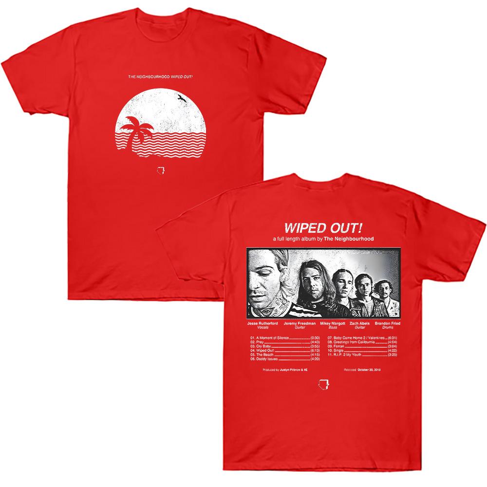 Wiped Out! Album Tee The Neighbourhood Summer Clothes Unisex Fashion Casual Shirt Men Women Aesthetic Pure Cotton Top Streetwear