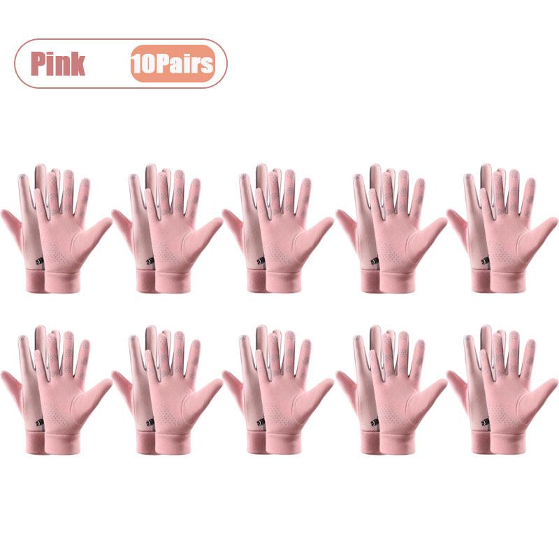 Winter Thermal Touchscreen Gloves for Women Waterproof Outdoor Cycling Gloves Thick Fleece Anti-Slip Design Ideal Christmas Gift