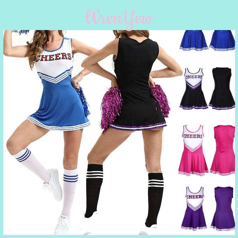 Elegante Uniforme da Cheerleader Taglie Forti da Donna Uniforme da Cheer in Poliestere Comodo