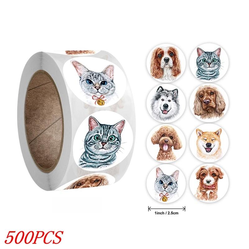 

50-500pcs Kids Reward sticker puppy dog Pattern encouragement stickers for Teachers Cute Animals Stickers Stationery Stickers