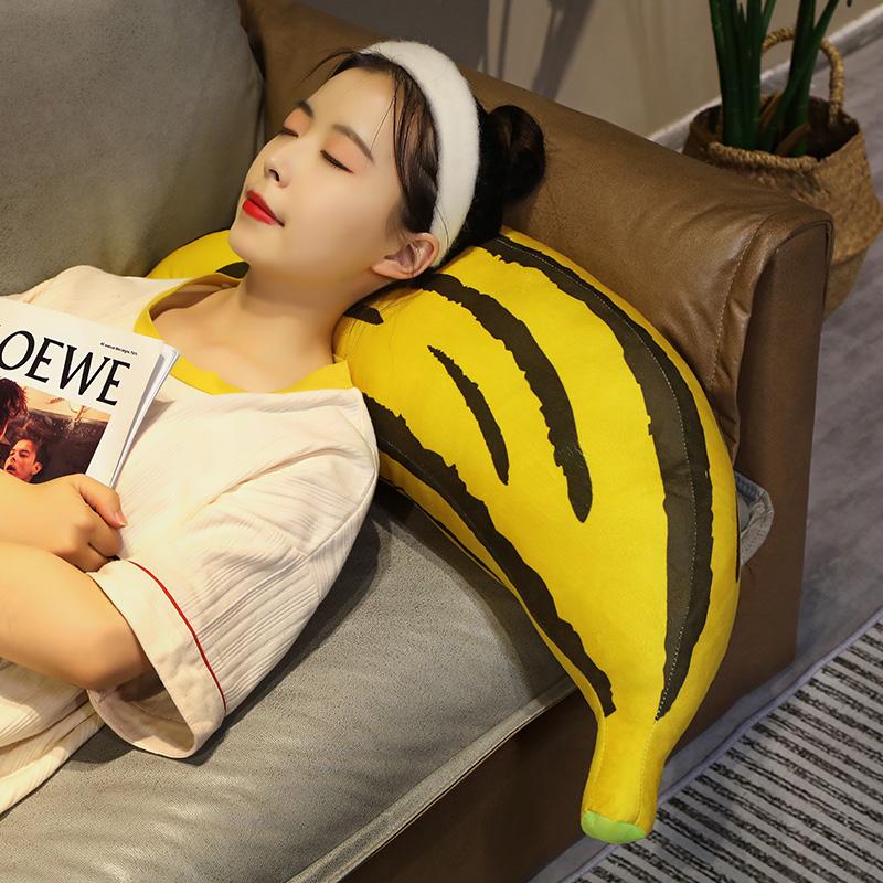 70-120cm Giant Soft Cartoon Banana Plush Toys Stuffed Fruit Cushion Pillow Creative Girls Valentine's Gift Plush Toy Doll