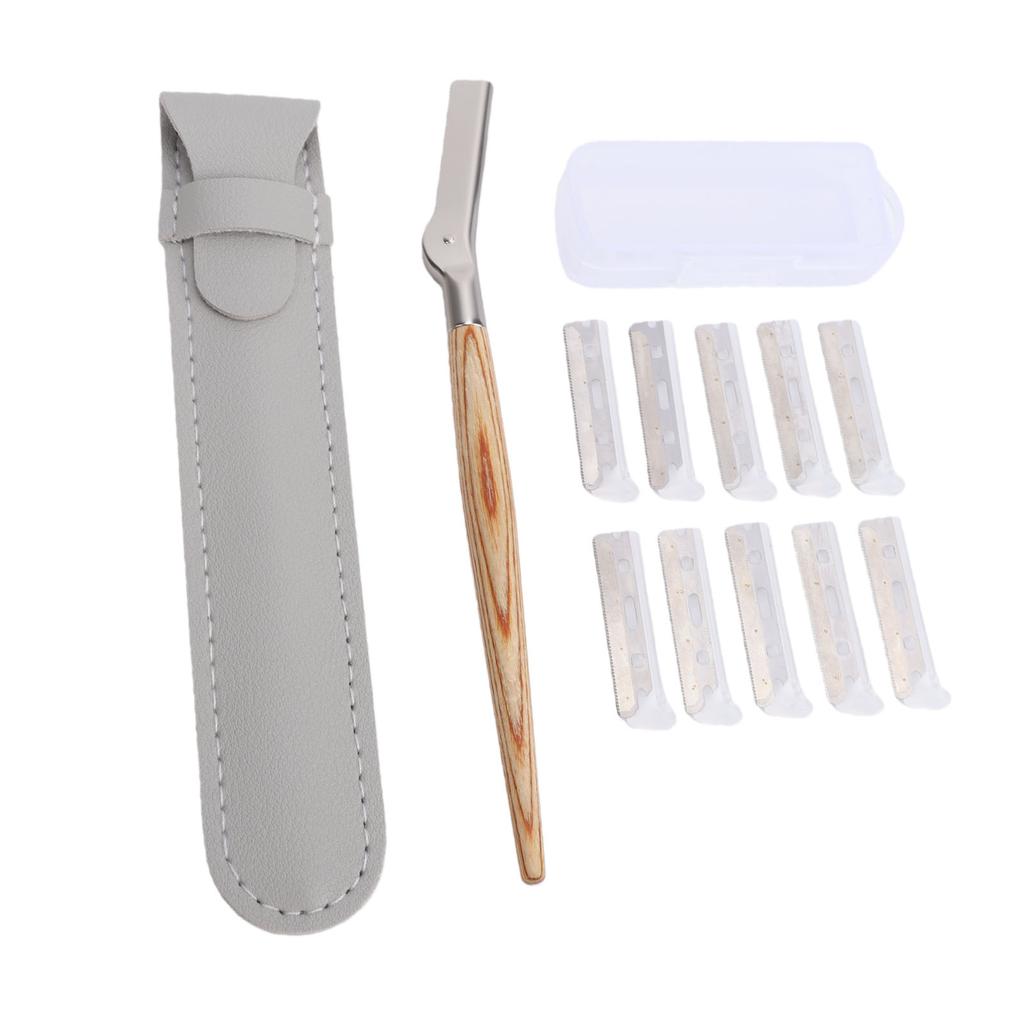 Manual Eyebrow Shaper Trimmer with   Mesh Guard Stainless Steel Facial Hair Trimmer for Men Women