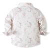 Boys' British Style Floral Shirt & Suspender Pants Set - Spring/Autumn