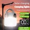 Solar LED Camping Lantern, USB Rechargeable Portable Hanging Light with Flashlight, Multifunctional Outdoor Lamp for Hiking Camping Emergency