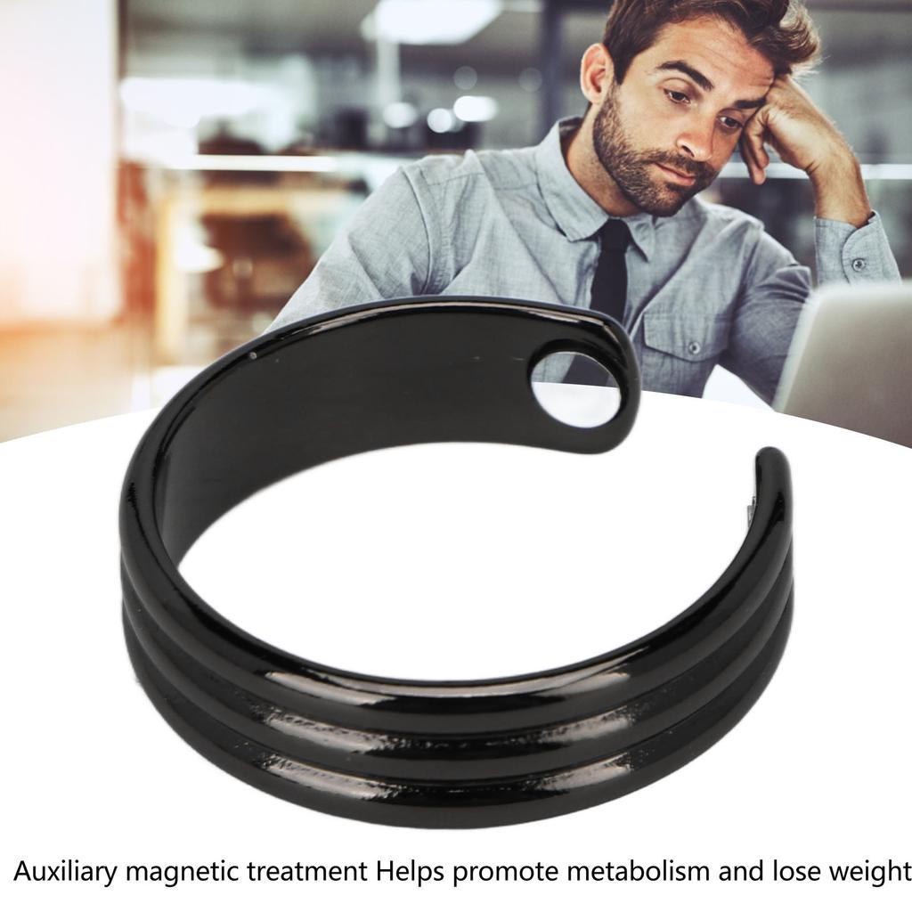 Men Women Adjustable Magnetic Ring Black Metal Stylish Fatigue Joint Soreness Relief Ring Jewlery Accessory
