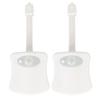 2pcs Toilet Night Light 16 Colors Changing Motion Activated Battery Powered LED Toilet Light for