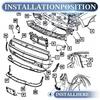 Front Bumper Brackets Retainer Side Support For 2010-2012 Lexus RX350 RX450h 2Pc